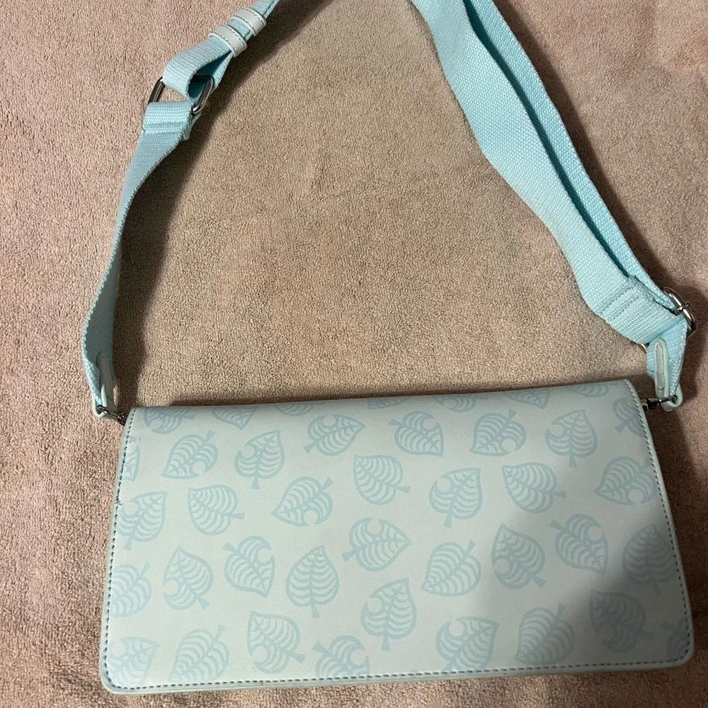 Controller Gear Nintendo Switch Animal Crossing Mint Leaves Crossbody Sling Bag